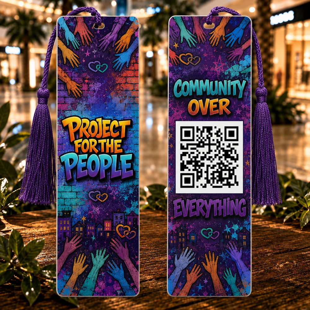 Project for the People Double-Sided Aluminum Bookmark