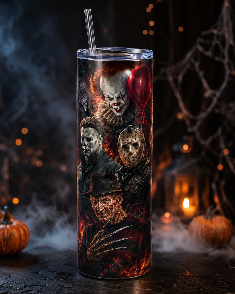 Halloween Horror Movie 20 oz Skinny Tumbler Collection