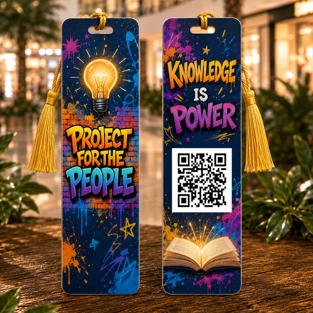 Project for the People Double-Sided Aluminum Bookmark