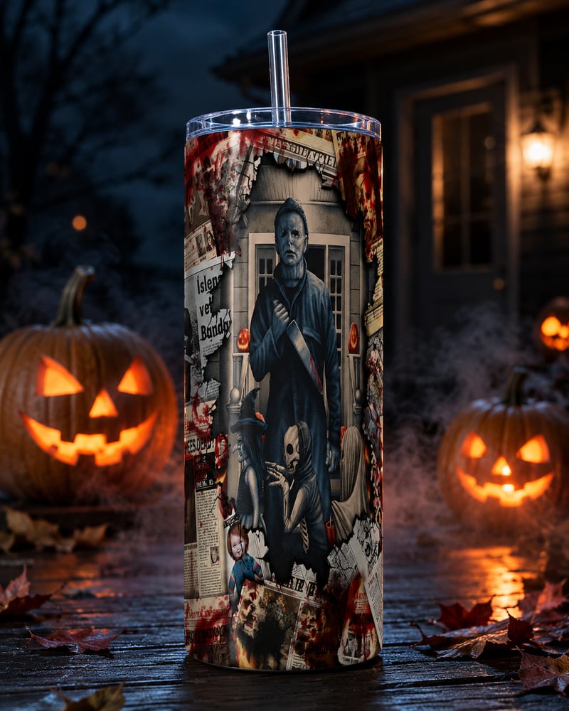 Halloween Horror Movie 20 oz Skinny Tumbler Collection